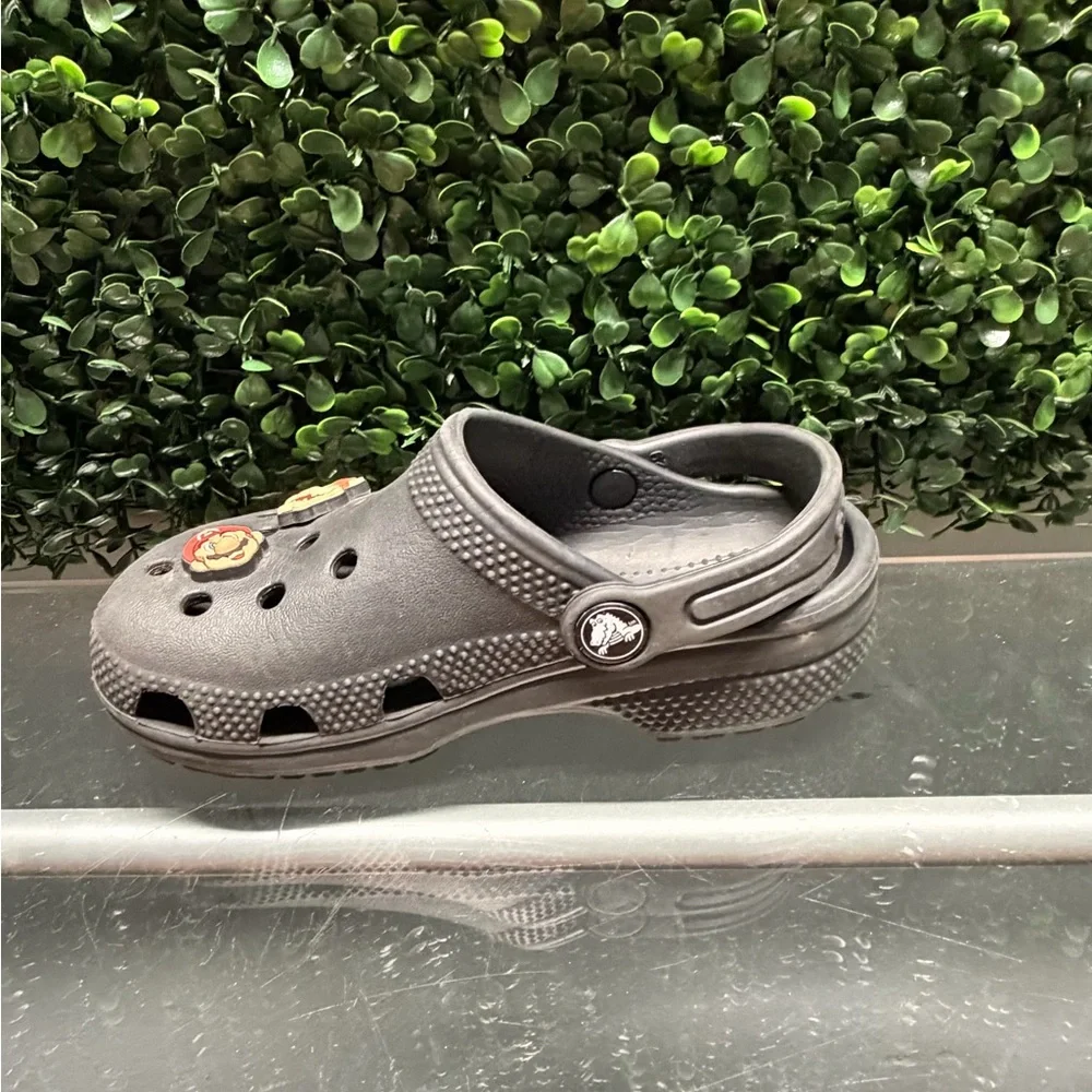 CROCS Kids Gray Clogs with Colorful Mario Charms